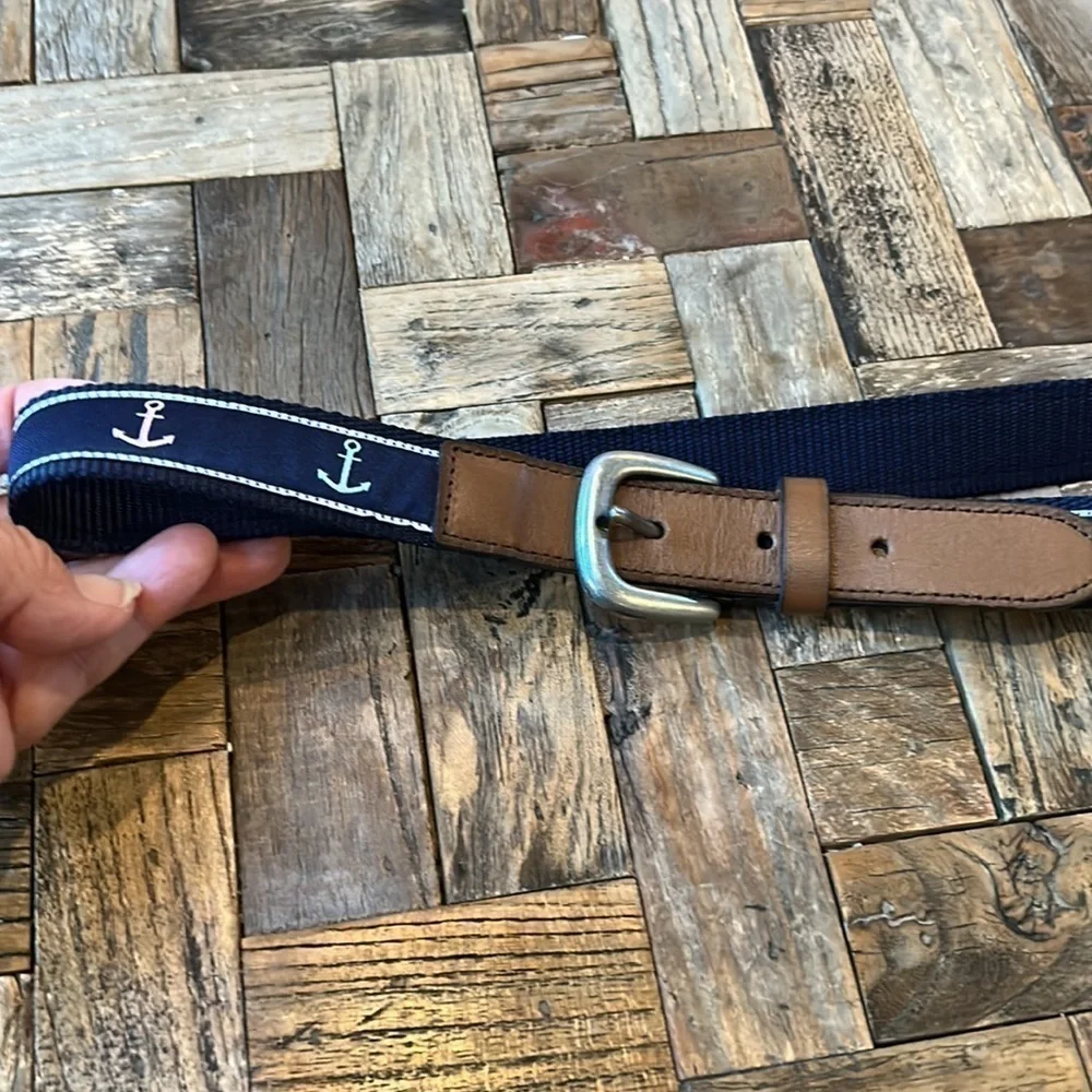 Janie and Jack Anchor Navy Canvas Belt NWOT